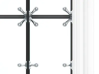 Spiders for glass SADEV and  window assembly 3D model