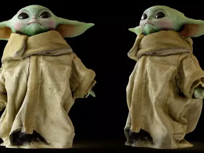 Baby YODA Low-poly 3D model