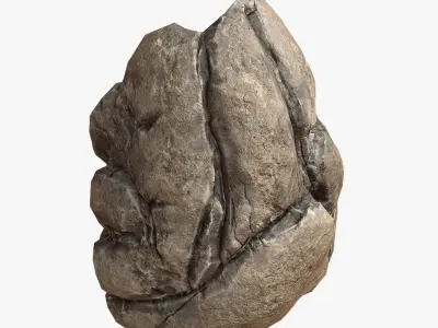 Sea Stone PBR Low-poly 3D model