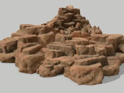Rock Set Low-poly 3D model