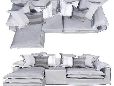 Jan New Sofa by Linteloo Grey 3D model