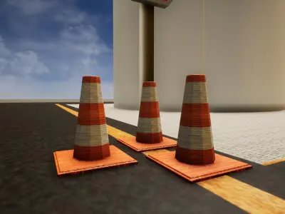 Traffic cone low poly  Free low-poly 3D model