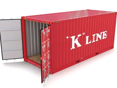 20ft Shipping Container K Line 3D model