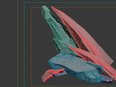 Game Model - Volcanic Red Stone 02 3D model