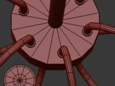 Loft Tube Chandelier 10 3D model