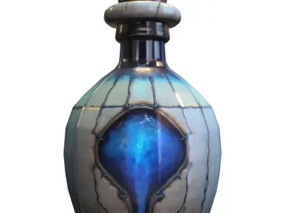 Arcane Core Vial  Magical Energy Bottle 3D model