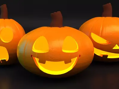 Halloween Pumpkins 3D model