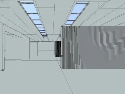 Black and White VR Gallery for Product Showcase 4K Low-poly 3D model