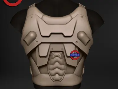 Sci fi character Torso armour v10 highpoly zbrush 3D model