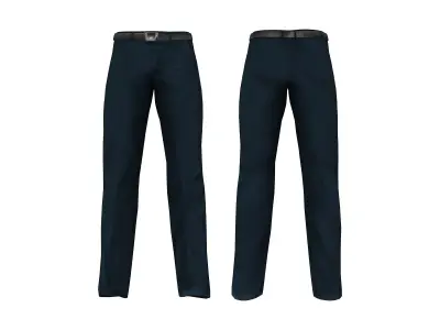 Men Trousers Sweater Dickybow Shoes Outfit Low-poly 3D model