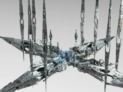 Deep Sea interstellar array 2 Low-poly 3D model