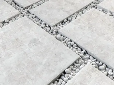 Paving tile pebble n9 3D model