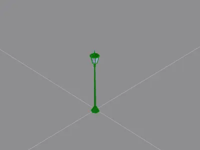 Park lamp 02 3D model