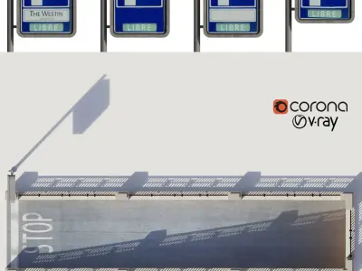 Entrance-Exit to the underground parking 3D model