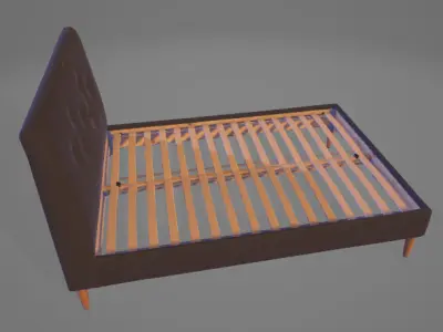 Cushion Bed Frame 3D Asset 3D model