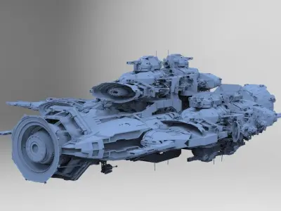 Alien Stargate Ship 1 3D 3D model