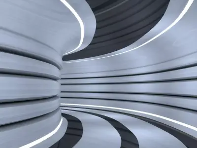 Sci Fi Highway Tunnel 3D model