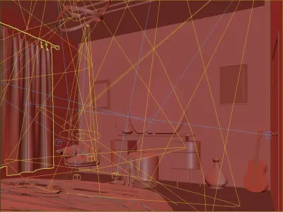 Bedroom interior scene  3D model