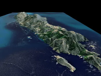 Hydra Island full 3d model terrain 3D model