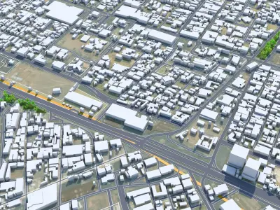 Tabuk Saudi Arabia 30km Low-poly 3D model