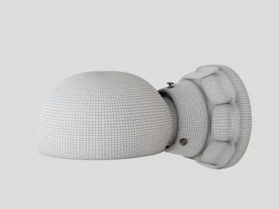 Norfolk Sconce with Dome Turtle Shade  3D model