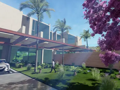 Villas Compound exterior 3D model