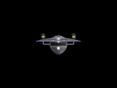 Star Trek Excelsior II-Class Starship Low-poly 3D model