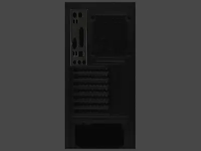 Low Poly Empty PC case  Free low-poly 3D model