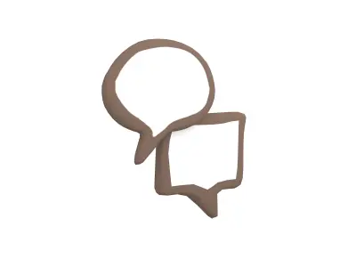 Speech Balloon v18 003 Low-poly 3D model
