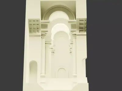 Neo-Classical Arch Wall Lamp Architectural Plaster Sconce 3D print model