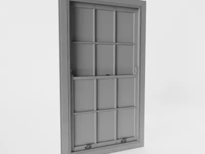 12 Panel Sash Window 3D model