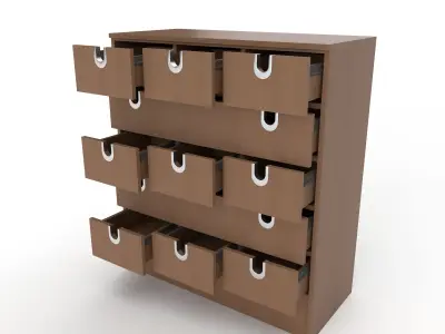 commode 14 Low-poly 3D model