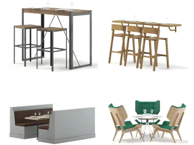 Restaurant Equipment Set 3D model