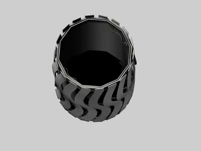 Aluminum circular cage type trash can Low-poly 3D model