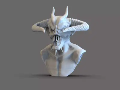 Demon bust 3D print model