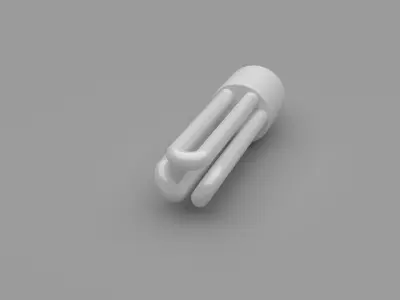  Fluorescent Lamp With Illuminating Animation 3D model