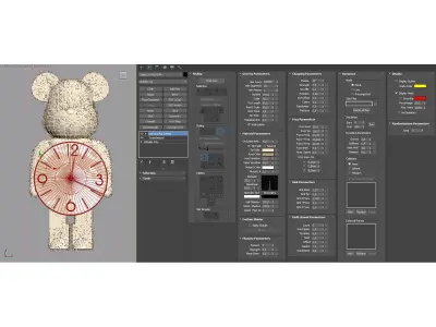 Bearbrick Wall Clock Low-poly 3D model