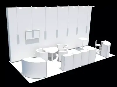Exhibition stand design 3D model