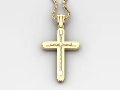 Cross Light Gold 4CP081 3DM STL 3D model