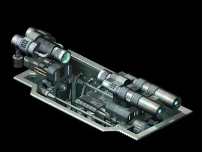 Spaceship - Ground Machine 01 3D model