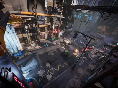 Cyberpunk Environment Kitbash Set Low-poly 3D model