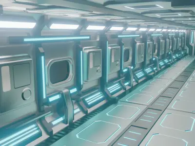 Sci-Fi Interior 3D model 3D model