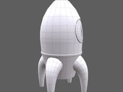 Rocket cartoon 3d model  3D model