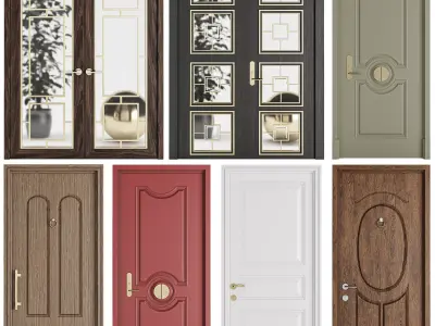 Set Classic Door 05 3D model