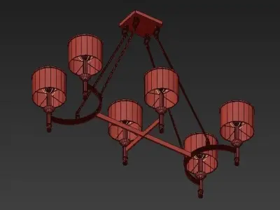 FAIRMONT light chandelier with lampshade 3D model