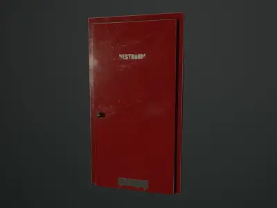 Low Poly 80s Gas Station Low-poly 3D model