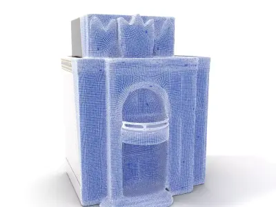 Art Deco Entrance model pack Low-poly 3D model