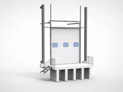 Sectional gate 3D model