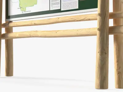  Hiking Information Board with Winter Men Sportswear Collection 