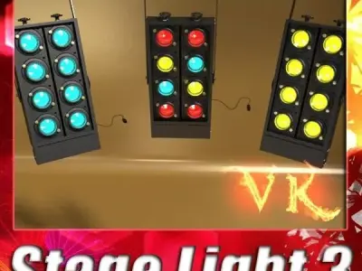 Moving Head LED Stage Light 03 3D model